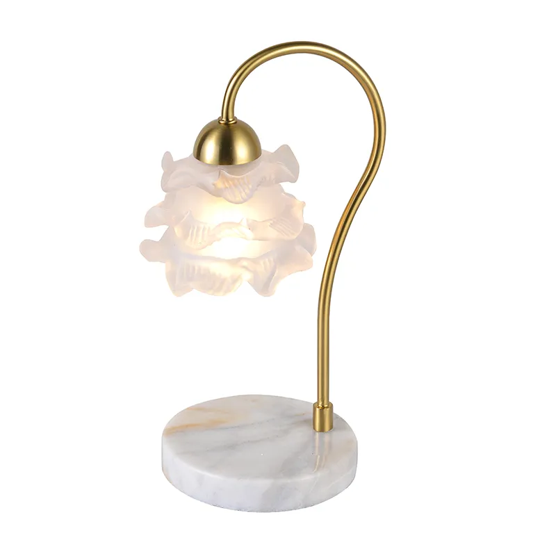 1-Light Frosted Glass Petal Table မီးအိမ်