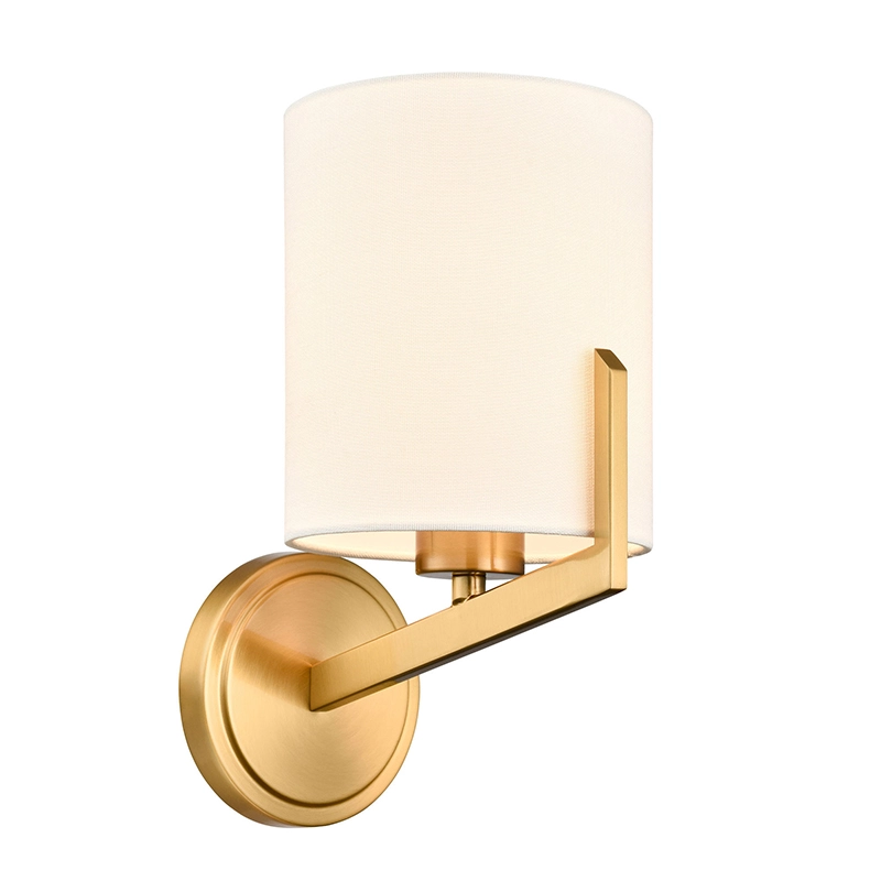 1-Light Satin Brass ခေတ်မီနံရံကပ်မီးအိမ်