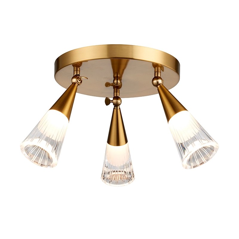 ချိန်ညှိနိုင်သော 3-Light Glass Cone Ceiling Fixture