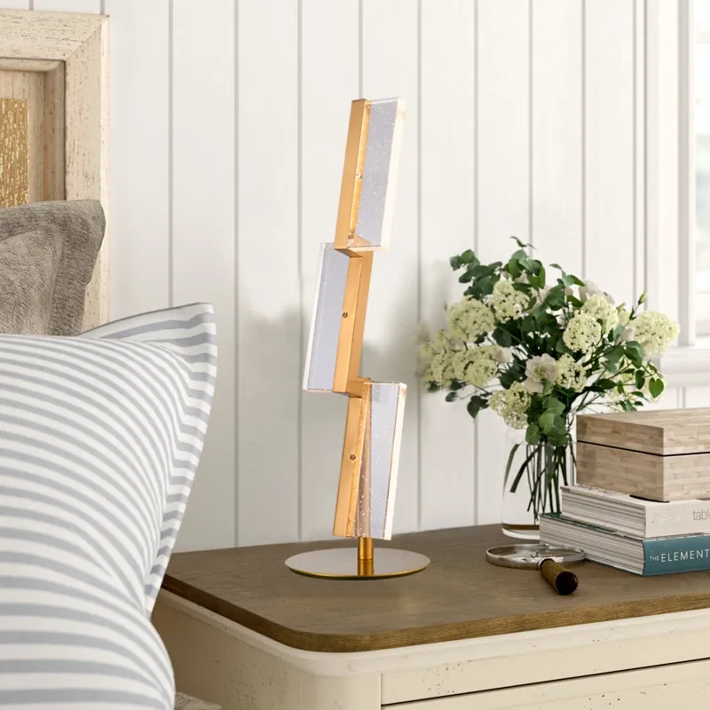 Led Clear Bubble Crystal Table Lamp