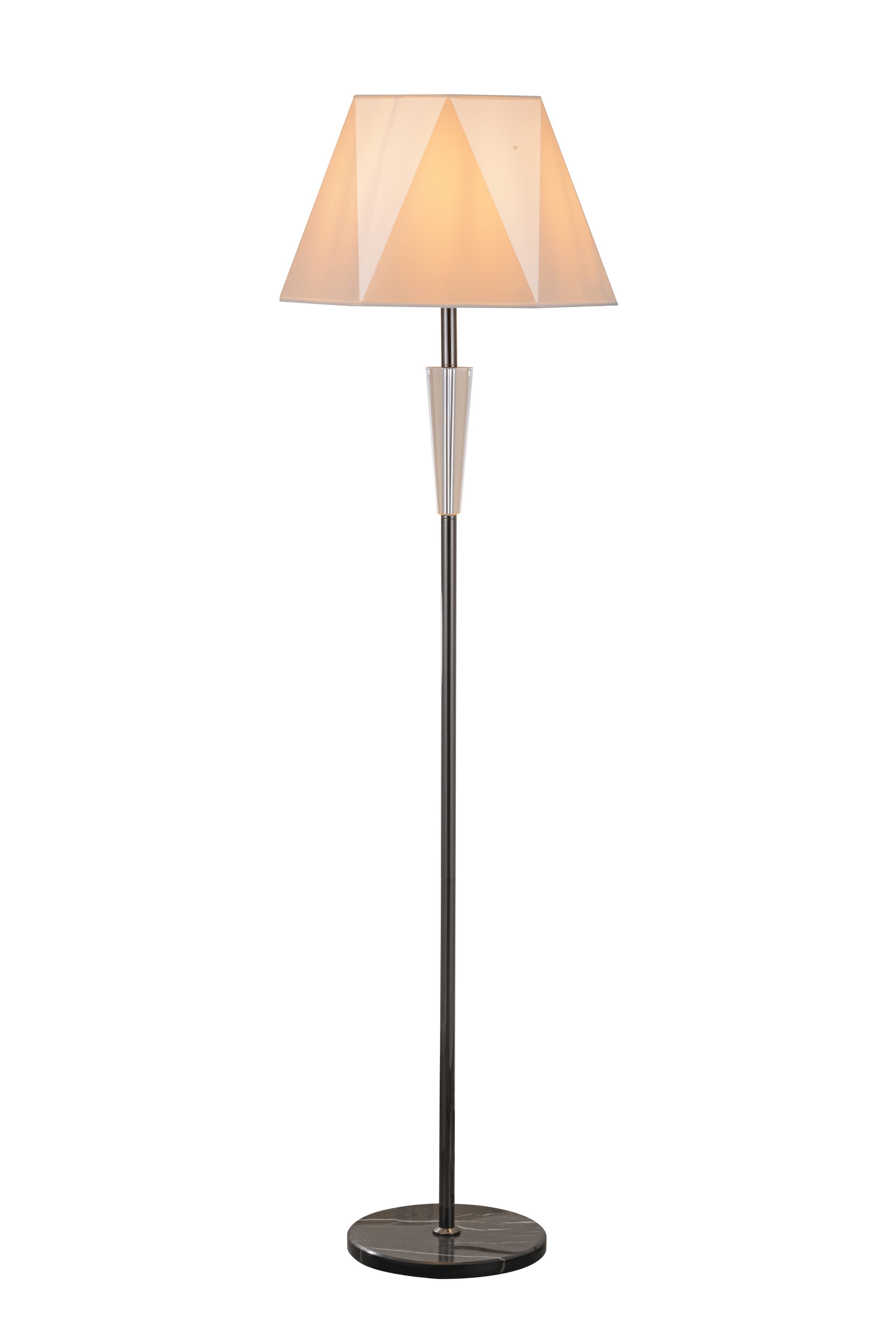 ခေတ်မီ Crystal Accent Standing Floor မီးအိမ်