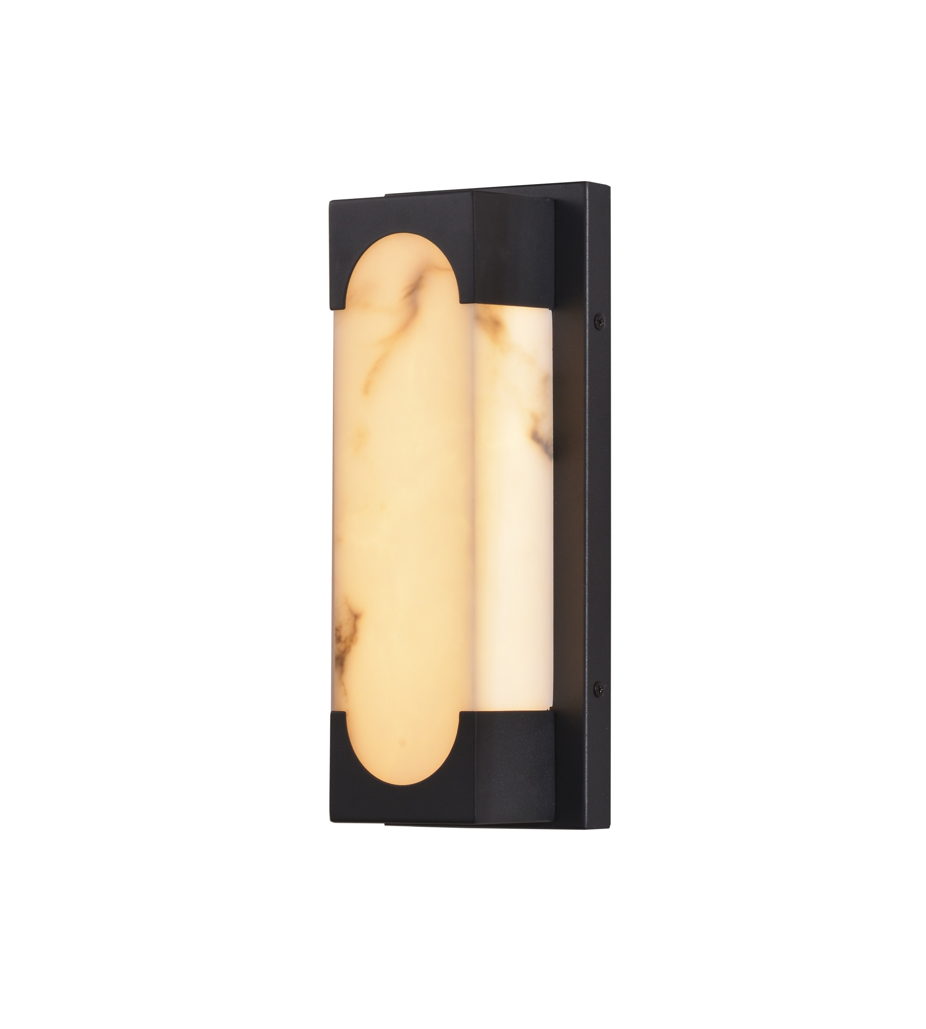 ခေတ်မီ Faux Rectangular ကျောက်ဖြူအရိပ် Wall Sconce